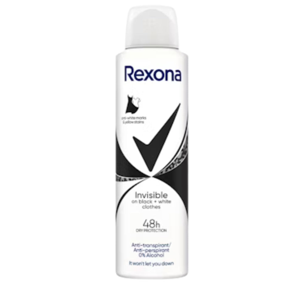 Rexona deo spray 200ml Women Invisible for Black White